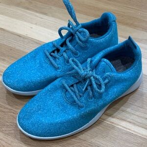 Allbirds Wool Runners Turquoise Knit Sneakers Size Mens 8